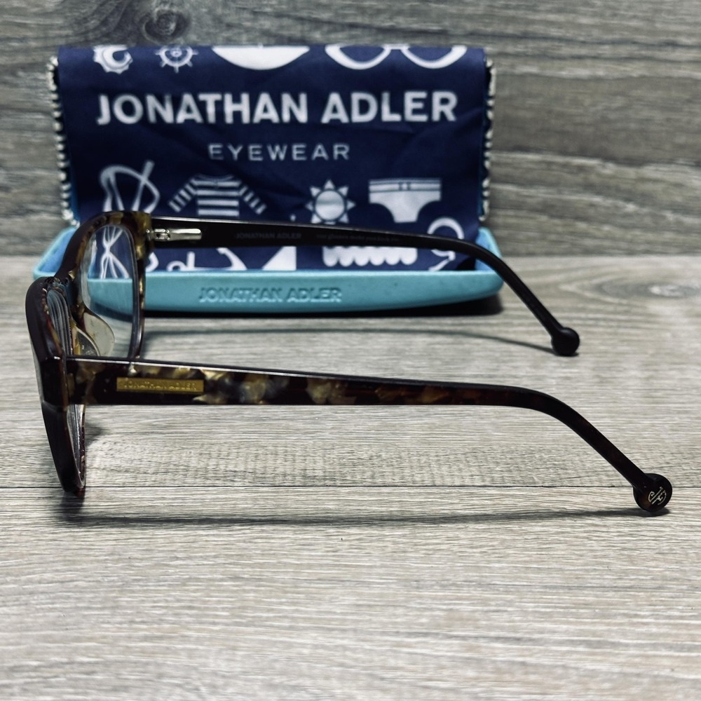 Jonathan Adler JA310 UF Eyeglass Frames Womens 53-17-140 Burgundy Tortoise - Picture 7 of 11